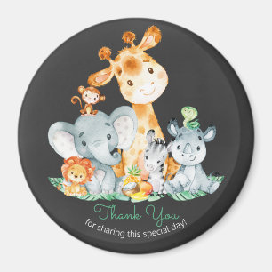 Chalkboard Watercol Niedliche Jungle-Tiere Vielen  Magnet