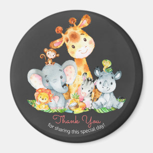 Chalkboard Watercol Niedliche Jungle-Tiere Vielen  Magnet