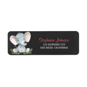 Chalkboard Watercolor Elephant Girl