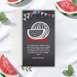 Chalkboard Watermelon Zeichnend Kinderdusche Begleitkarte