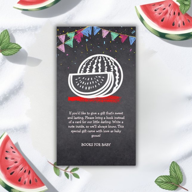 Chalkboard Watermelon Zeichnend Kinderdusche Begleitkarte (Von Creator hochgeladen)