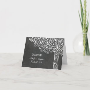 Chalkboard Wedding Danke mit Tree Mason Jars