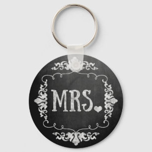 Chalkboard Wedding "Mrs." Schlüsselanhänger