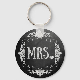 Chalkboard Wedding "Mrs." Schlüsselanhänger