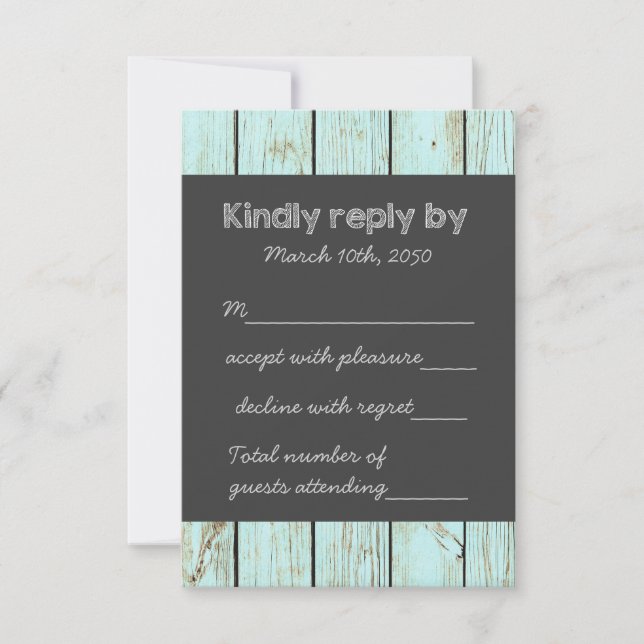 Chalkboard Wedding RSVP (Vorderseite)