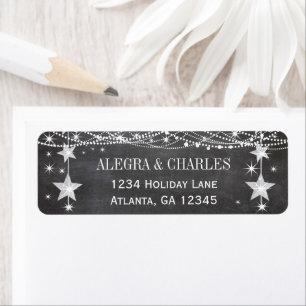 Chalkboard Wedding Rücksendeadresse