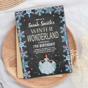 ChalkBoard Winter Wonderland Invitations