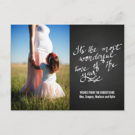 Chalkboard Wonderful Time of the Year Script Foto Postkarte