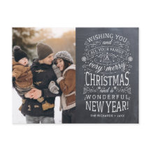 Chalkboard wünscht Ihnen sehr Frohe Weihnachts-Fot