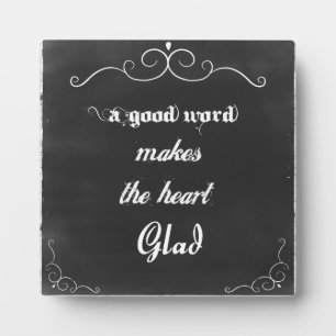 Chalkboard-Zitat für ein gutes Wort Fotoplatte
