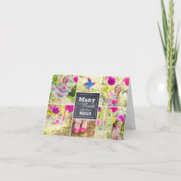 Chalked Collage Geburtstag Danke Karte