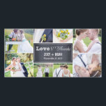 Chalked Collage Wedding Danke, dass Sie Foto Cards Dankeskarte<br><div class="desc">Teilen Sie Ihre Hochzeitskartons, während Sie Ihre Dankeschön-Notiz mit diesen modernen und eleganten Fotokarten senden, die Ihre Freunde und Familie sicherlich lieben werden! Auch in anderen Farben erhältlich. Sie können die Farbe auch selbst ändern, indem Sie auf den Knopf "Anpassen" >> "Bearbeiten" >> "Hintergrundfarbe" klicken und dann eine Farbe Ihrer...</div>