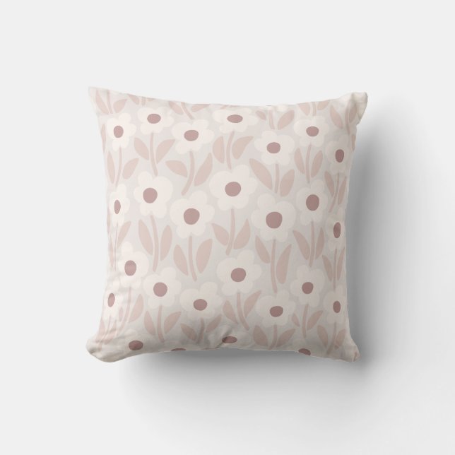 Chalkflower Garden Soft Romantic Pink Kissen (Vorderseite)