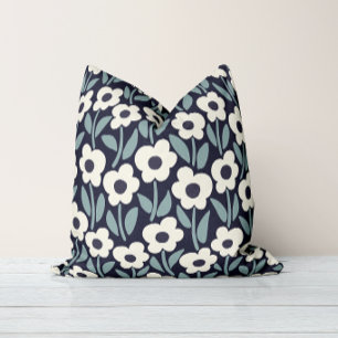Chalkflower-Garten Moody Midnight Kissen