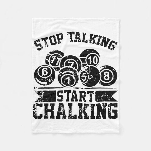 Chalking anhalten - Funny Billiards 8 l Fleecedecke (Vorderseite)
