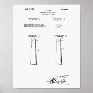 Chalkless Billiard Cue Tipp 1925 - Weißbuch Poster