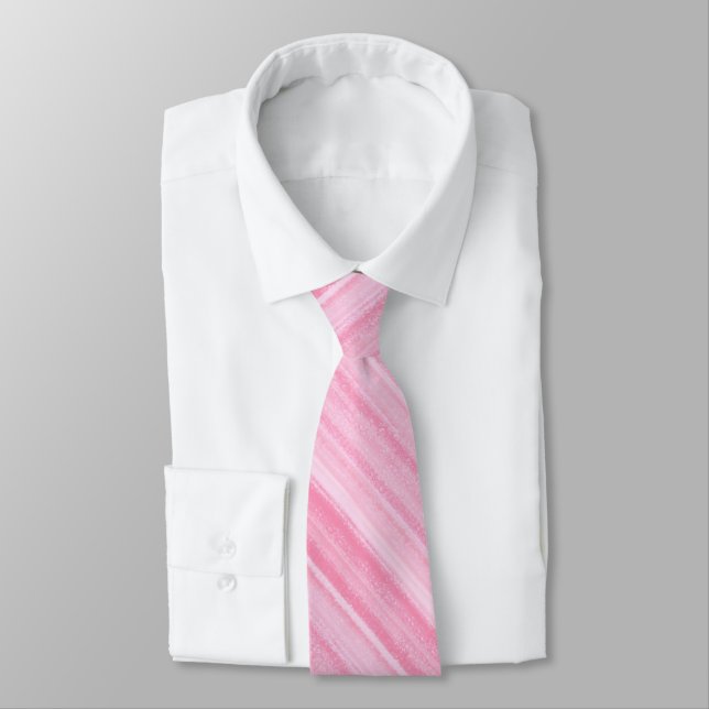 Chalky Streifen in Bubblegum Pink Krawatte (Gebunden)