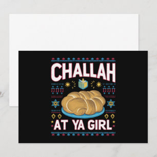 Challah At Ya Girl Lustiger Hanukkah Essen Chanuka Einladung