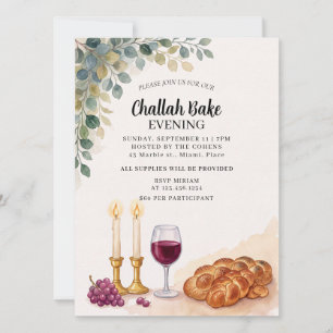 Challah-Backevent jüdische Einladung