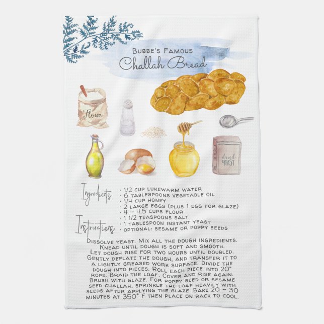 Challah Bread | Rezpe Heirloom Handtuch (Vertikal)