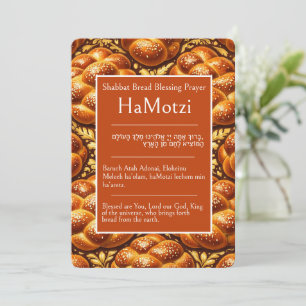 Challah, Schabbat-Brot-Segen-Gebet, HaMotzi, Karte