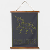 Challenge Affirmative Poster Origami Einhornpferd