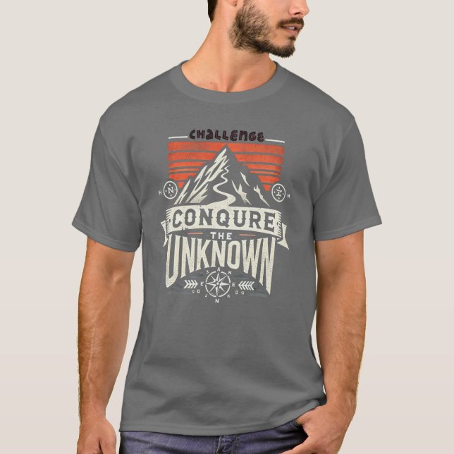 "Challenge T-Shirt : Conquérir l'inconnu" (Devant)