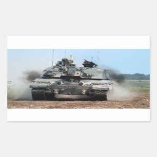 Challenger 2 Main Battle Tank (MBT) Britische Arme Rechteckiger Aufkleber