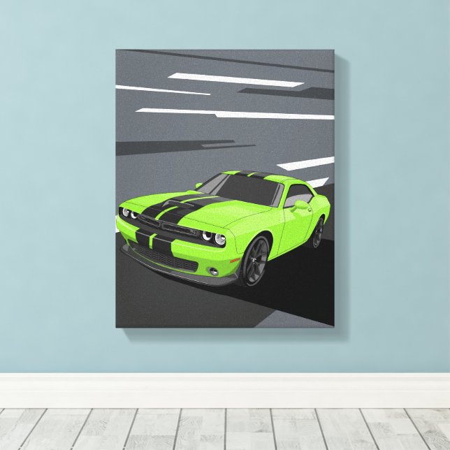 Challenger Green Leinwanddruck (Insitu (Holzboden))