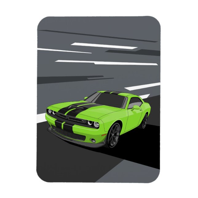 Challenger Green Magnet (Vertikal)