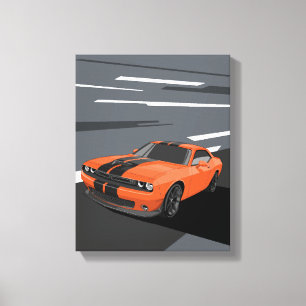 Challenger Orange Leinwanddruck