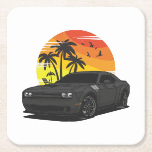 Challenger Rechteckiger Pappuntersetzer