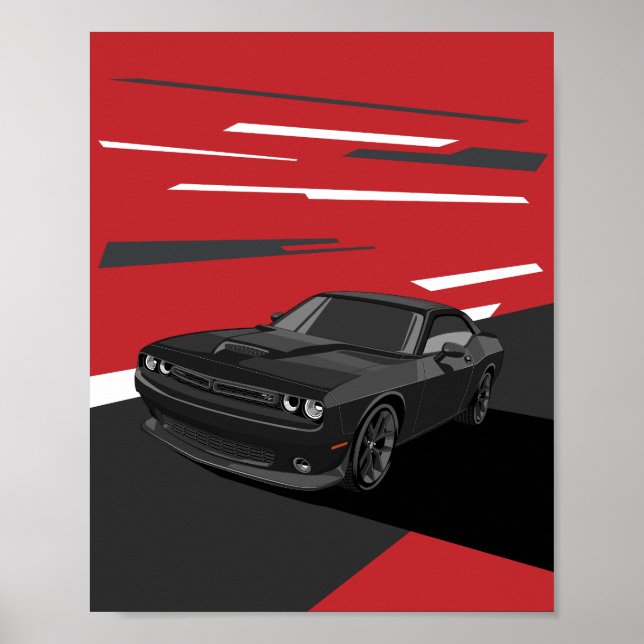 Challenger RT black Poster (Vorne)