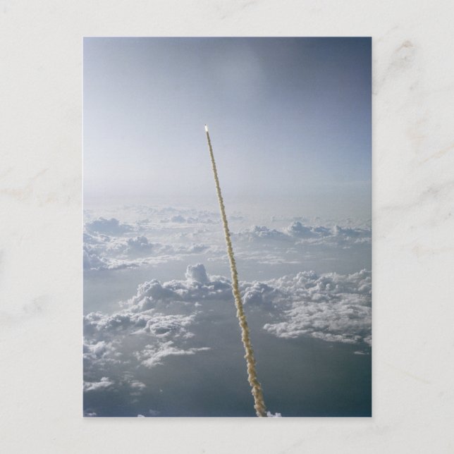 Challenger Space Shuttle Start Cape Canaveral Postkarte (Vorderseite)