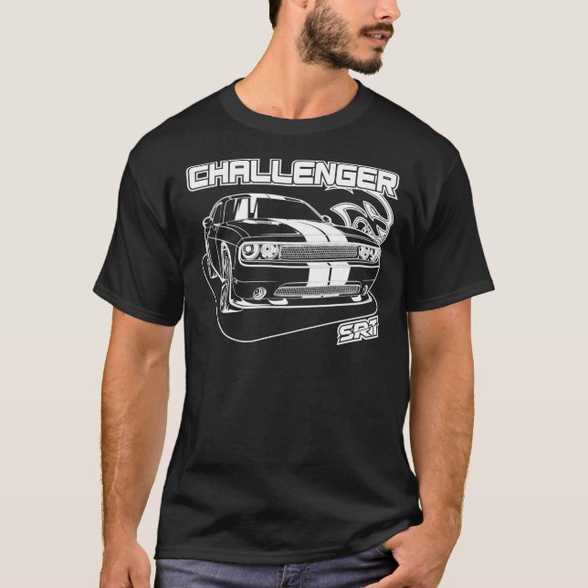 Challenger SRT - White Print Classic T-Shirt (Devant)