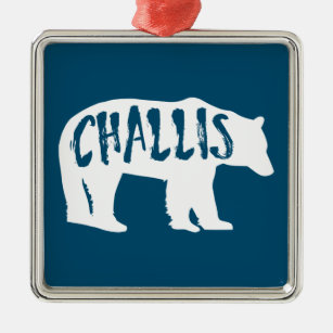 Challis Idaho Bear Ornament Aus Metall