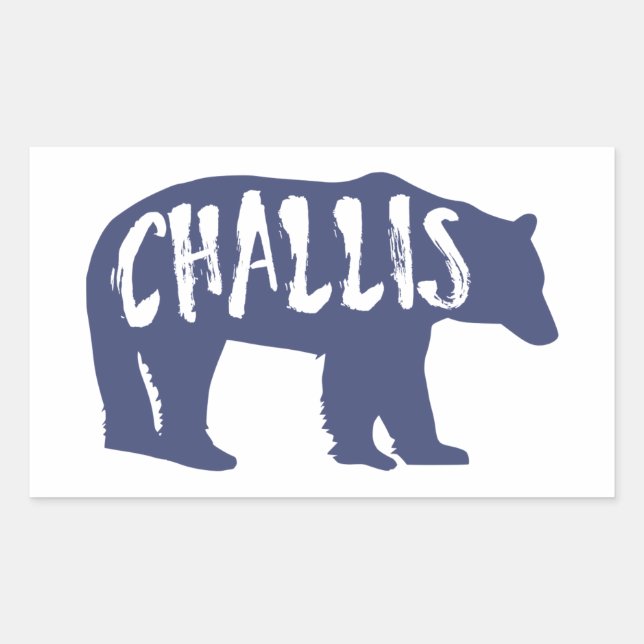 Challis Idaho Bear Rechteckiger Aufkleber (Vorderseite)