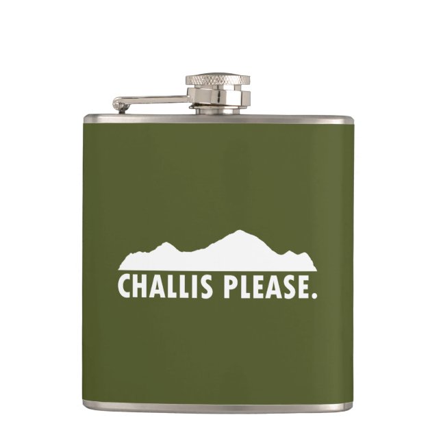 Challis Idaho Bitte Flachmann (Vorderseite)