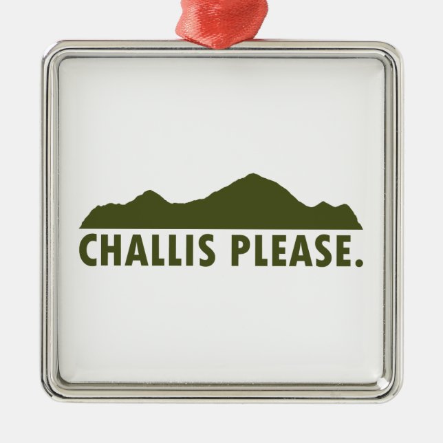 Challis Idaho Bitte Ornament Aus Metall (Vorne)