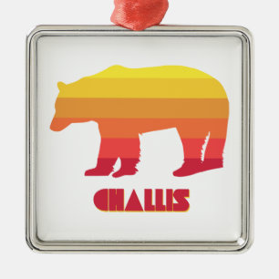 Challis Idaho Rainbow Bear Ornament Aus Metall