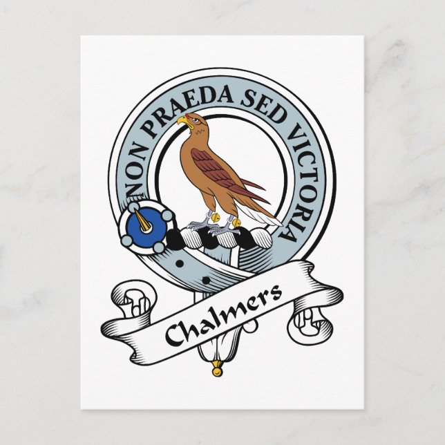 Chalmers Clan Abzeichen Postkarte (Vorderseite)