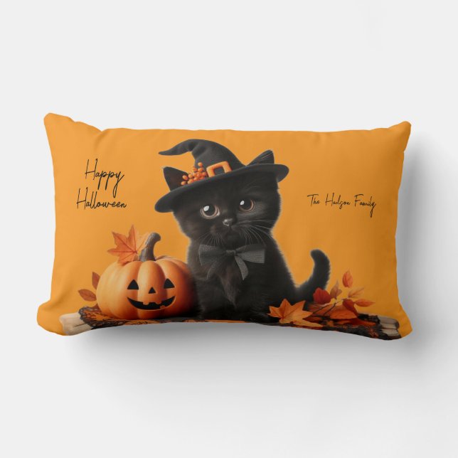 Chalot Halloween Kürbisfamilie Lendenkissen (Vorderseite)