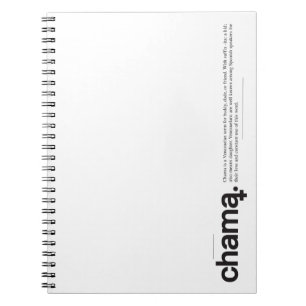 Chama Black and White Notebook Notizblock