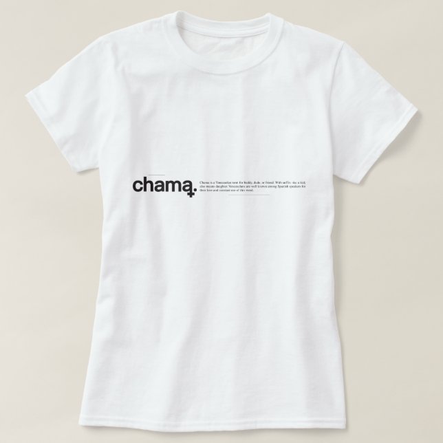 Chama Black and White T - Shirt (Design vorne)