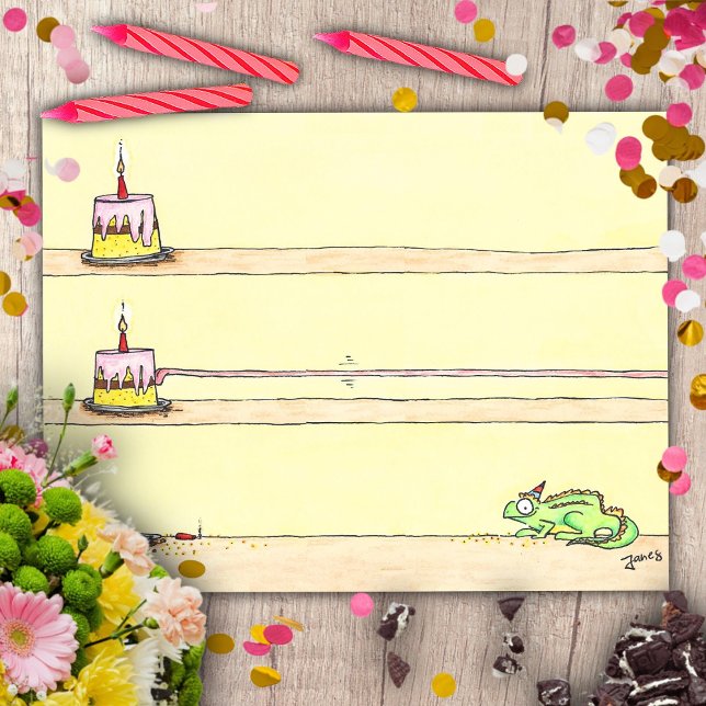 Chamäleon Geburtstag Postkarte (Von Creator hochgeladen)