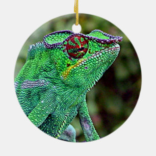Chamäleon Keramik Ornament