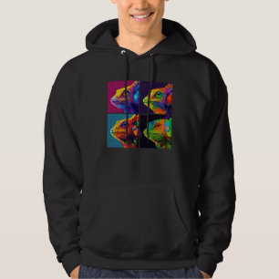 Chamäleon-Pop-Illustration Farbige Tier Frauen Hoodie