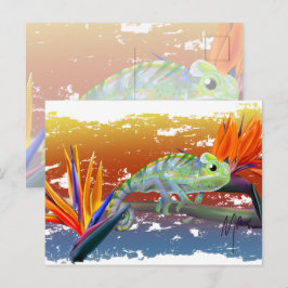 Chamäleon postkarte