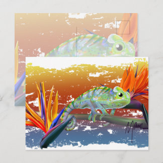 Chamäleon postkarte
