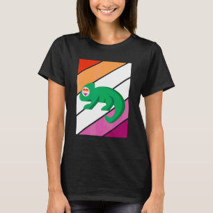Chamäleon Stolz Lesbenflagge Lgbtq Stolz Verbündet T-Shirt